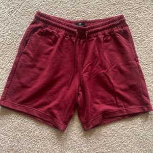 Red H&M Sweat Shorts